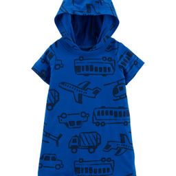Carter's Hooded Printed Romper - Blue-image-95