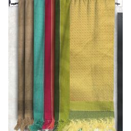 Athom Living 100% Premium Cotton Waffle Border Bath Towels Pack Of 5 - Multicolor-image-65