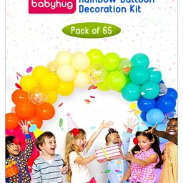 Babyhug Rainbow Balloon Decor Kit Multicolor - Pack of 65-24