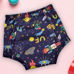 Moms Home 100% Cotton Unisex Baby Padded Underwear -Rocket -Size 3 (3-4Y) - Pack of 1-18