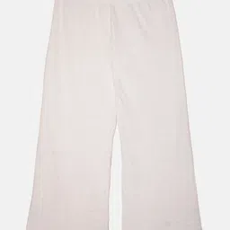 Kiddopanti Cotton Solid Wide Leg Pajama Pant - Ecru-picture-48