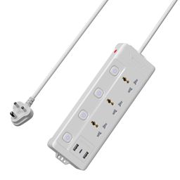 Portronics Power Plate 18 Extension Board with 3 Universal Power Sockets, 1500 Watts, 3 Meter Long Heavy-Duty Cord, USB-A & USB-C Ports for Charging(White) POR-2569-4