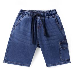 Pine Kids Woven Knee Length Solid Shorts - Blue-image-98