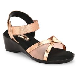 Stefens Solid Open Toe Sandals - Golden-image-99