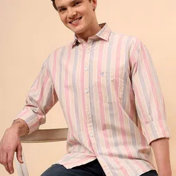 Cantabil Striped Spread Collar Cotton Shirt-picture-35