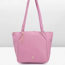Baggit Pink PU Structured Shoulder Bag-53