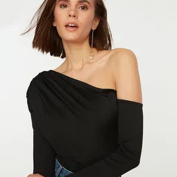 Trendyol Black One Shoulder Top-picture-26