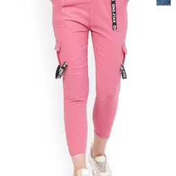 BAESD Girls Pack Of 2 Printed Slim Fit Joggers Trousers-14