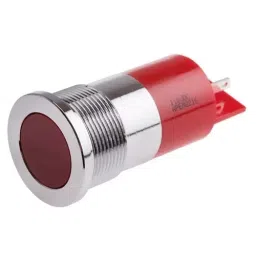 RS PRO Red Panel Mount Indicator 110V DC, Mounting Hole Size 22 mm, IP Rating IP67, Model No 8332904-29