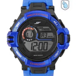 Sonata Men Blue Economy Series Textured Straps Digital Watch 77075PP05-14