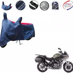 Auto Pearl Waterproof Two Wheeler Cover For Benelli TNT 600 GT (Red & Blue)-image-99