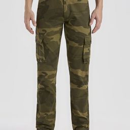 ROCKING SWAMY Men Camouflage Straight Fit Mid-Rise Cotton Cargos-image-45
