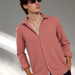 Campus Sutra Men Comfort Spread Collar Solid Casual Shirt-picture-32