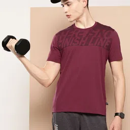 Alcis Men Typography Printed Dry Tech T-shirt-image-53