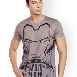 Marvel by Wear Your Mind Men Grey Printed Round Neck T-shirt-image-56