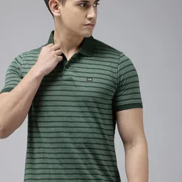 Arrow Striped Sport Fit Polo Collar T-shirt-picture-30