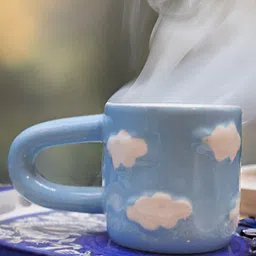 Kraftlik Handicraft Blue Printed Ceramic Glossy Cups Set of Cups and Mugs-13