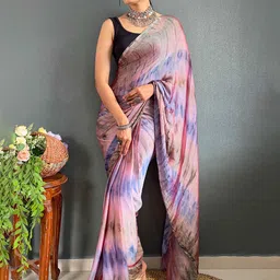 HERE&NOW Poly Georgette Saree-image-41