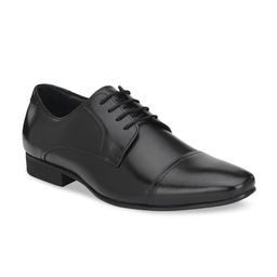 Hitz Men Black Solid Leather Formal Derbys-image-90