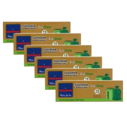 Suvidha Eco-friendly Garbage Bags Large 24 X 32 Inches Garbage Bag (Pack of 6|15 Bags Per Pack)-37