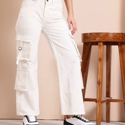 Mast & Harbour Women Wide Leg Cargo Jeans-image-40