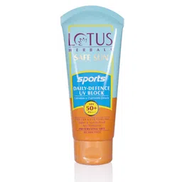 Lotus Herbals Safe Sun Sports Daily-Defence UV Block SPF 50+ PA+++ - 80 g-image-44