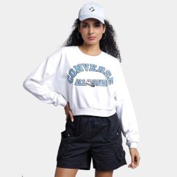 converse Heritage Cropped Crewneck Sweatshirt women's sweatshirt-picture-38