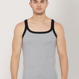 Van Heusen Athleisure Men Grey Solid Quick Dry Round Neck Vest IHMVT1LK4560072-picture-6