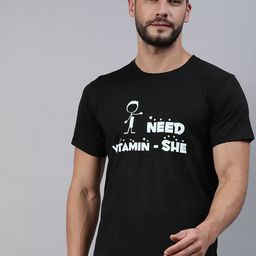BRATMA Men Black & White Typography Printed Pure Cotton T-shirt-image-78