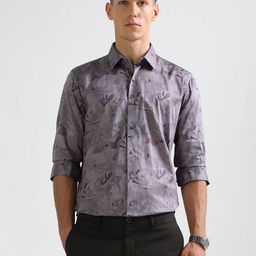 Arrow New York Men Slim Fit Abstract Printed Spread Collar Pure Cotton Formal Shirt-picture-38