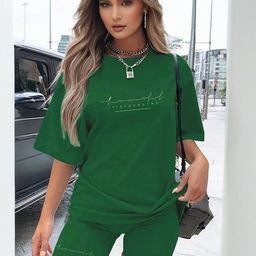 StyleCast Printed T-Shirt With Shorts Co-Ords-image-31