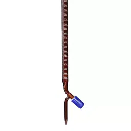 RELIGLAS 100 ml A Class Accuracy Burettes AMBER with Screw Type PTFE Needle Valve Stopcock, N-012.17-6