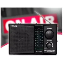 iBELL 220V Black Portable FM Radio with USB/SD/MP3 Player with 4 Band Dynamic Speaker IBLFM180U-44