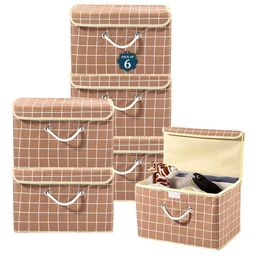 Kuber Industries Brown Set of 6 Reusable Drawer Organiser Organisers-57