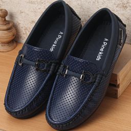 Pine Kids Slip On Party Wear Loafers - Blue-image-68