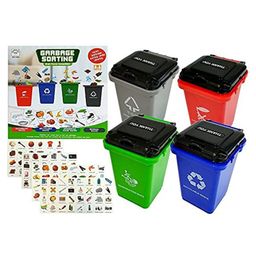 AKN Toys Garbage Classification Trash Sorting Puzzle Game with Trash Can Cards Interactive Non-Toxic Intelligence Development for Kids Preschool Educational Learning Toys for Kids - Multicolor-21