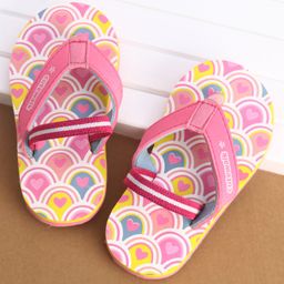 Cute Walk by Babyhug Flip Flops Heart Print - Pink-image-7
