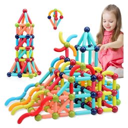 Planet of Toys Magnetic Sticks Building Blocks for Kids Multicolour - 64 Pieces-18