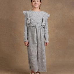 One Friday Full Sleeves Sequins Embellished Jumpsuit - Grey-image-17