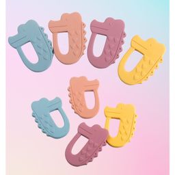 SUN & SHINE | 100% Natural Rubber & Silicone Teether for 6 to 12 Months Baby | BPA-Free, Soft & Gentle | Teething Toys for Babies | Random Color 1 pc | Ideal Gifts for New Parents (Gummy Gator)-18