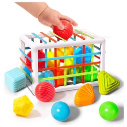 ADKD Shape Sorter Montessori Educational Toys With 9 Blocks- Multicolor-17
