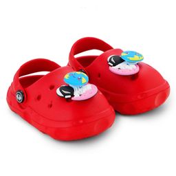 HOPPA SWEDEN Perforated Clogs With Astronaut Charms - Red-image-40