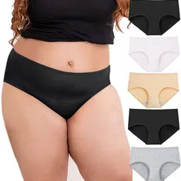 Diving Deep Pack Of 5 Cotton Mid-Rise Hipster Briefs DD301 B2, S, W, G New Pant_ies_5 PC_X-picture-14
