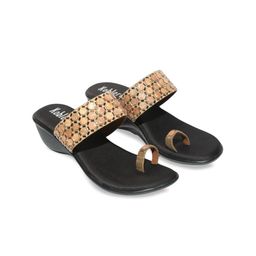 Koblerr Embellished PU Ethnic Wedge Sandals-image-95