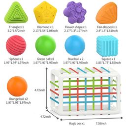 ADKD Shape Sorter Montessori Educational Toys With 9 Blocks- Multicolor image 3