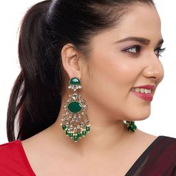 R A Enterprises Women Green Earrings-54