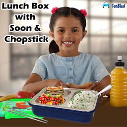 FunBlast Dinosaur Theme Insulated Bento Lunch Box with Spoon & Chopstick image 5