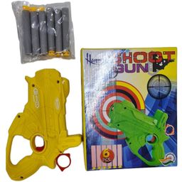 Sanjary Long Distance ShootingGun with Target Holder to Shoot 6 Soft Dart Toy for kids Color May Vary image 3