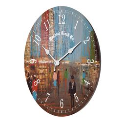 RANDOM Multicoloured Round Printed Analogue Wall Clock image 3