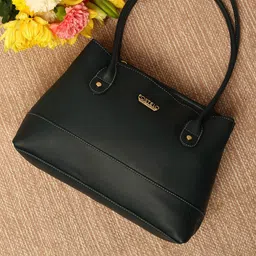 Fostelo Teal Textured Structured Shoulder Bag-image-88